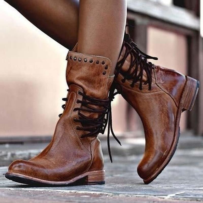 Lyla™ - Vintage Studded Ankle Boots