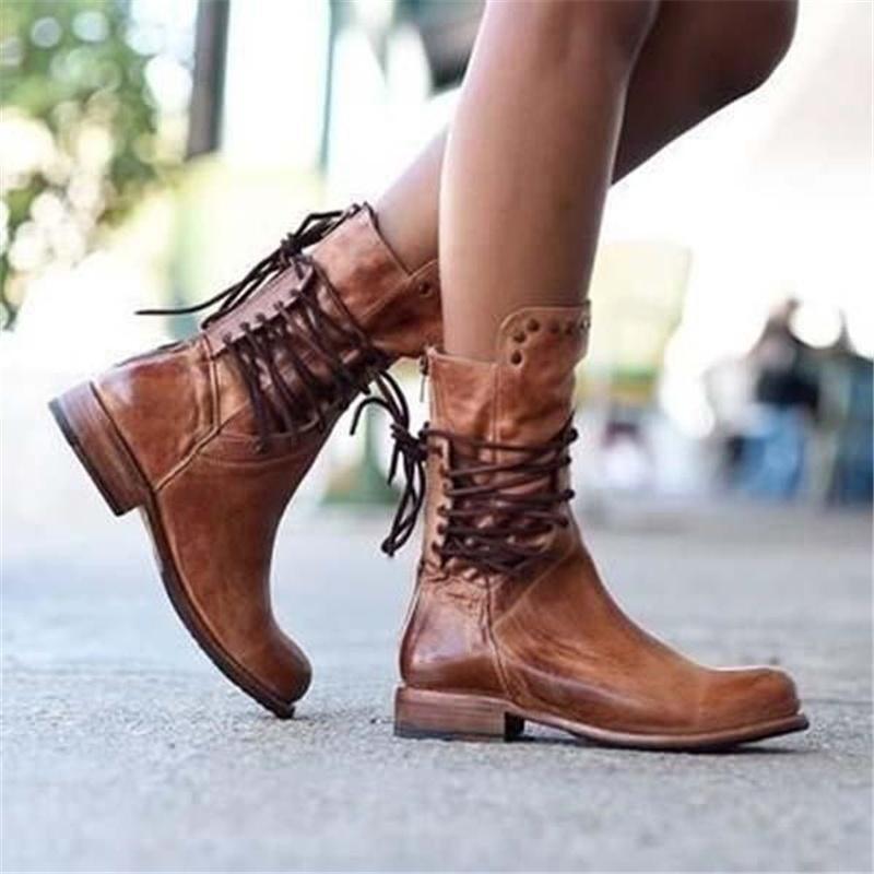 Lyla™ - Vintage Studded Ankle Boots