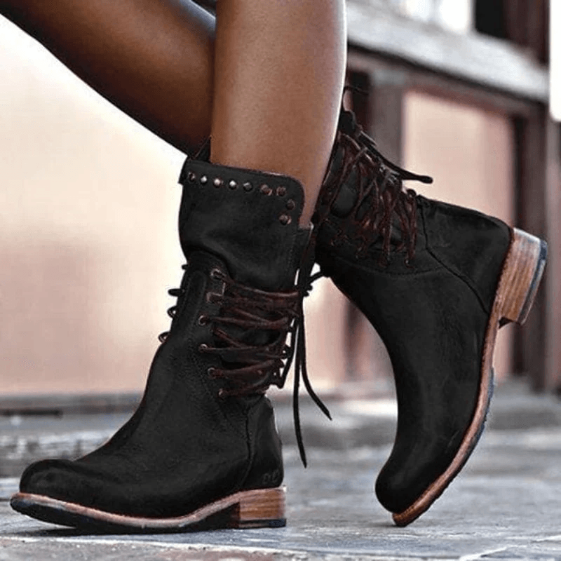 Lyla™ - Vintage Studded Ankle Boots