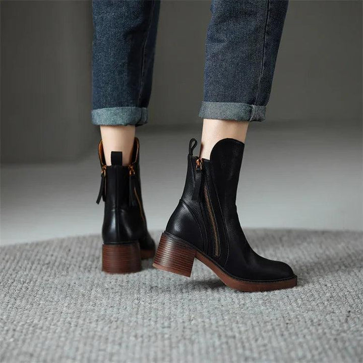 Ember™ - Chic Zip-Up Ankle Boots