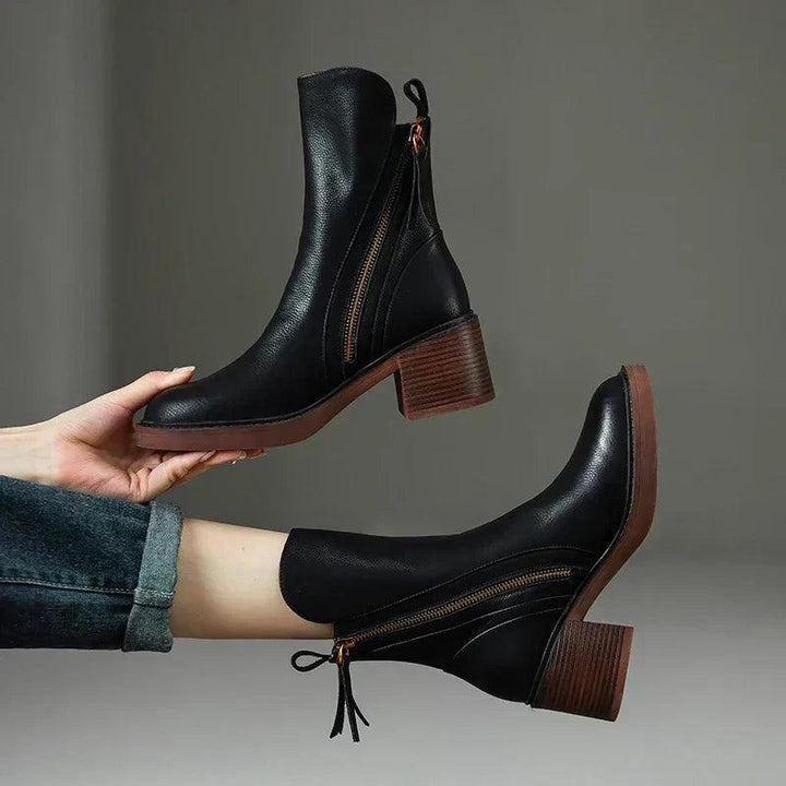 Ember™ - Chic Zip-Up Ankle Boots