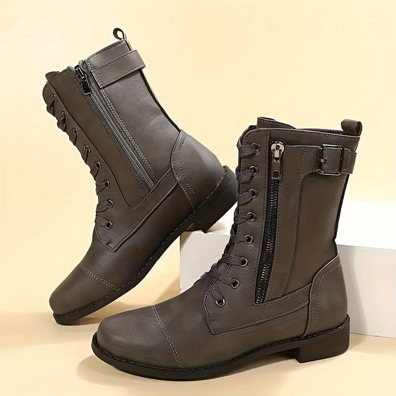 Varenna™ - Classic Zipper Combat Boot