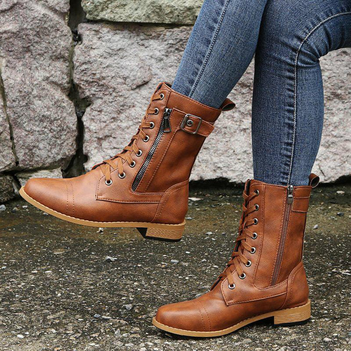 Varenna™ - Classic Zipper Combat Boot