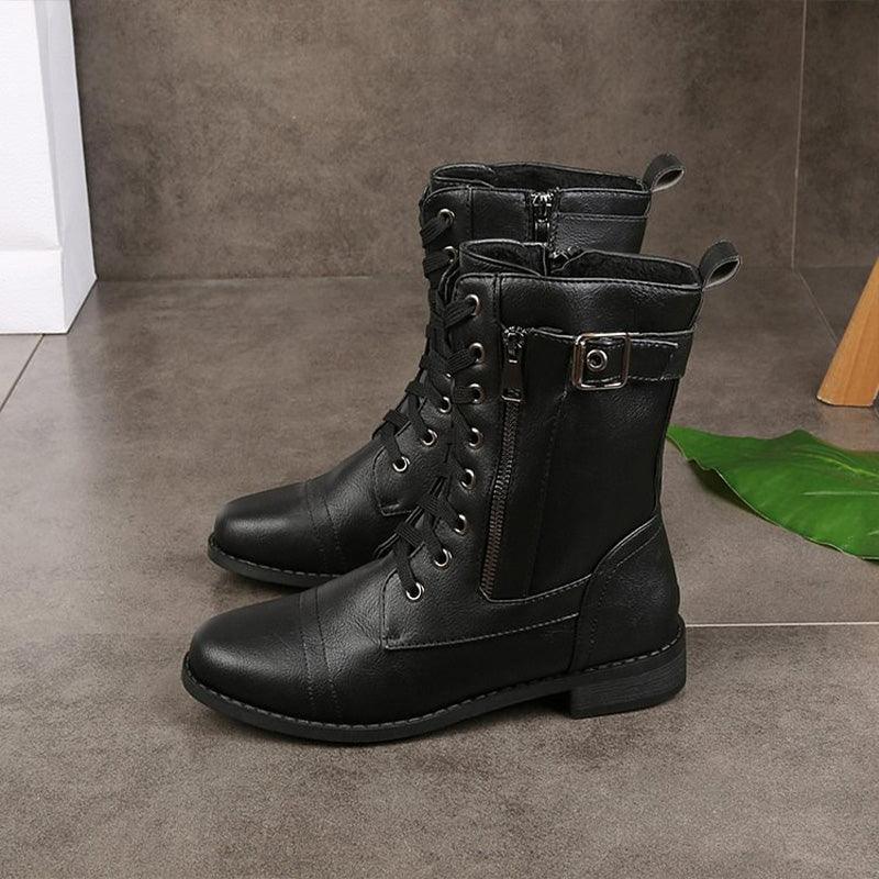 Varenna™ - Classic Zipper Combat Boot