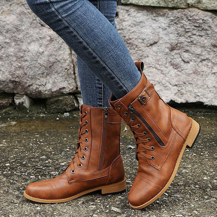 Varenna™ - Classic Zipper Combat Boot