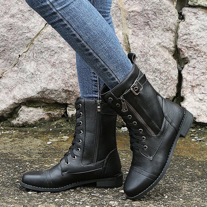 Varenna™ - Classic Zipper Combat Boot